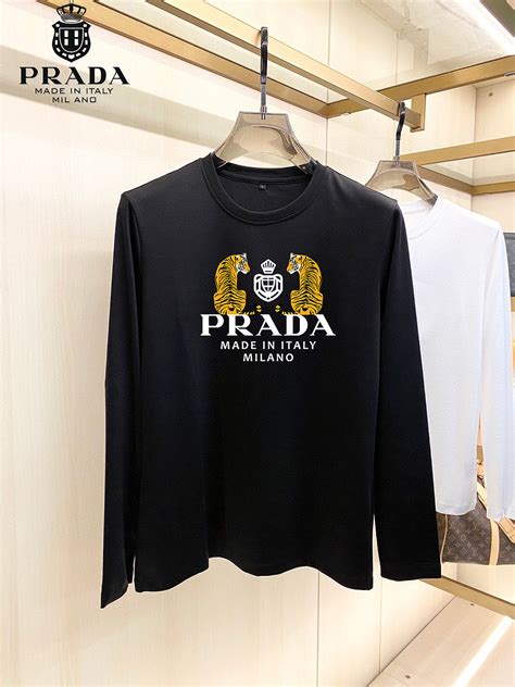 prada summer shirts|Prada long sleeve t shirt.